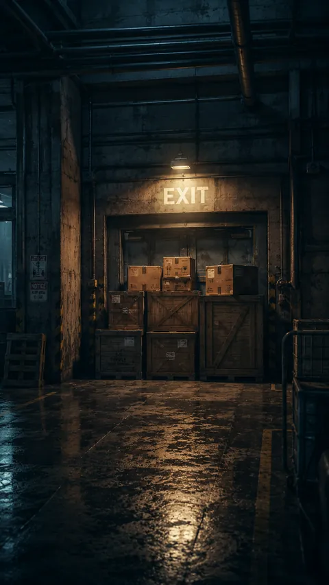 AI monitoring system identifying blocked emergency exit in an industrial facility